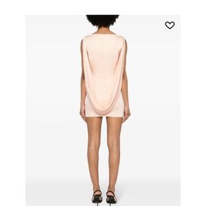 Satin crepe drape back Mini Dress